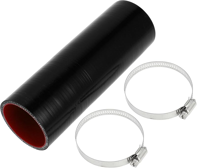 Mangueira de silicone reta para turbo, admissão e intercooler X AUTOHAUX com abraçadeiras – 60 mm x 20 cm, 1 conjunto