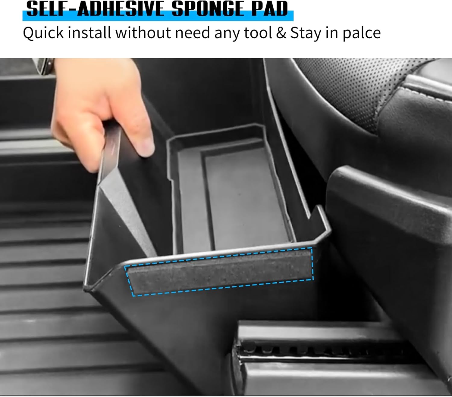 Tesla Cybertruck 2024 Under Seat Storage Box (2 Pcs) - Hidden Organizer With Silicone Pad