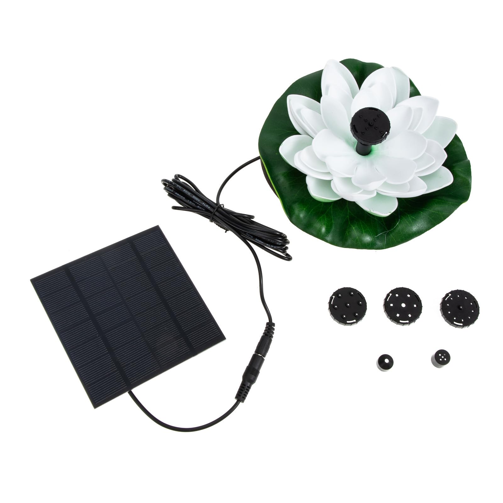 Fuente Solar de Loto Flotante para Jardín, Piscina y Estanque