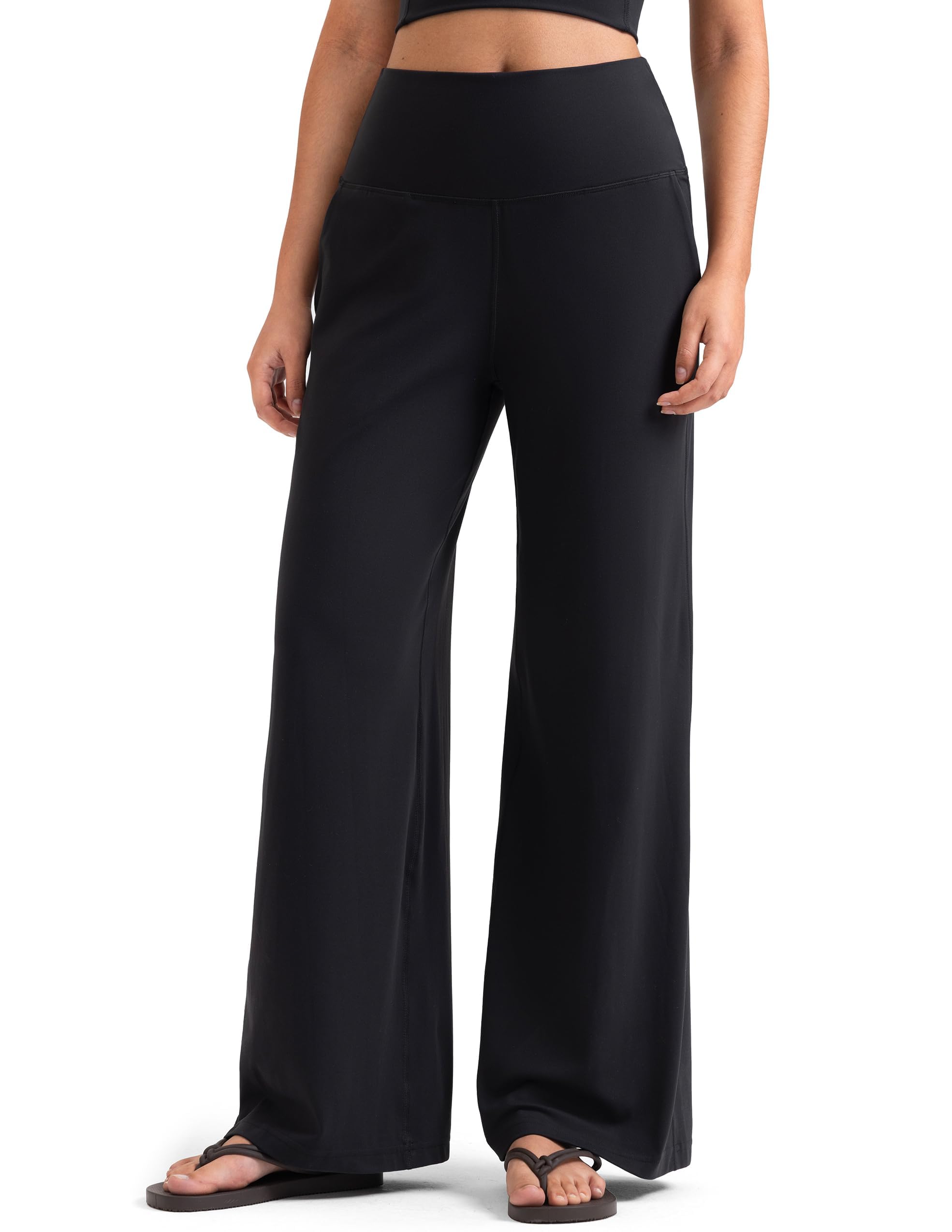 Colorfulkoala Dreamlux Womens High-Waisted Wide Leg Yoga Pants - Ultra Soft Casual Lounging Leggings 27 5 29 5