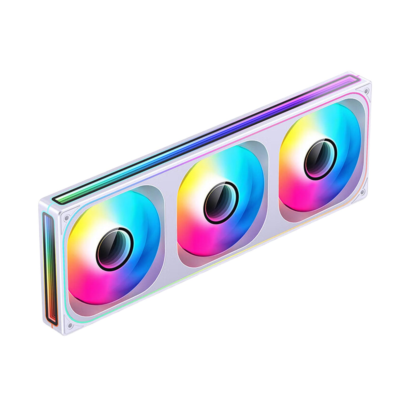 RGBs Cores Ventilador de marco único 120 240 360 unidades RGB Ventilador de alta presión estática y flujos de aire, rodamientos dinámicos fluidos
