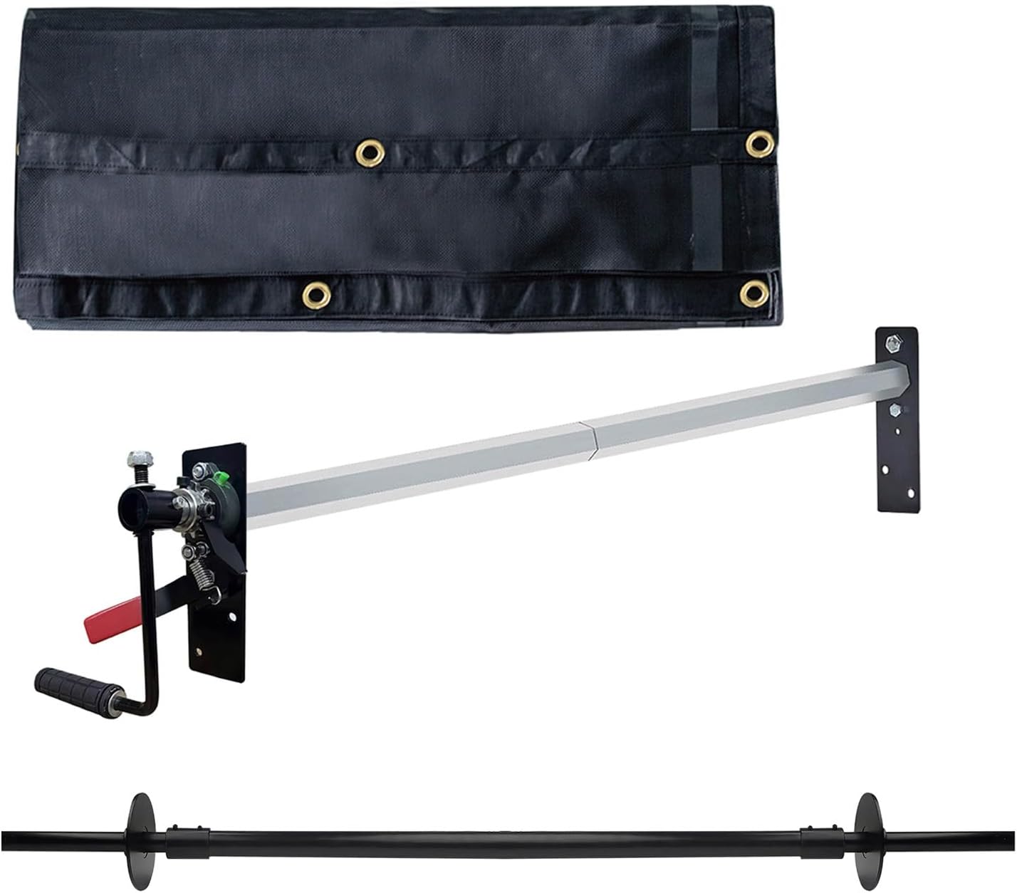 Heavy-Duty Dump Truck Tarp Kit, with Rear Anti-Sail Bow Set(with Tarp) (7'x12' Tarp (DTR KIT))