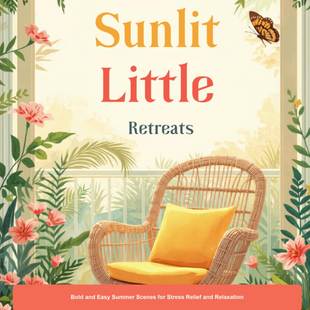 Sunlit Little Retreats: Bold and Easy Summer Scenes for Stress Relief and Relaxation
