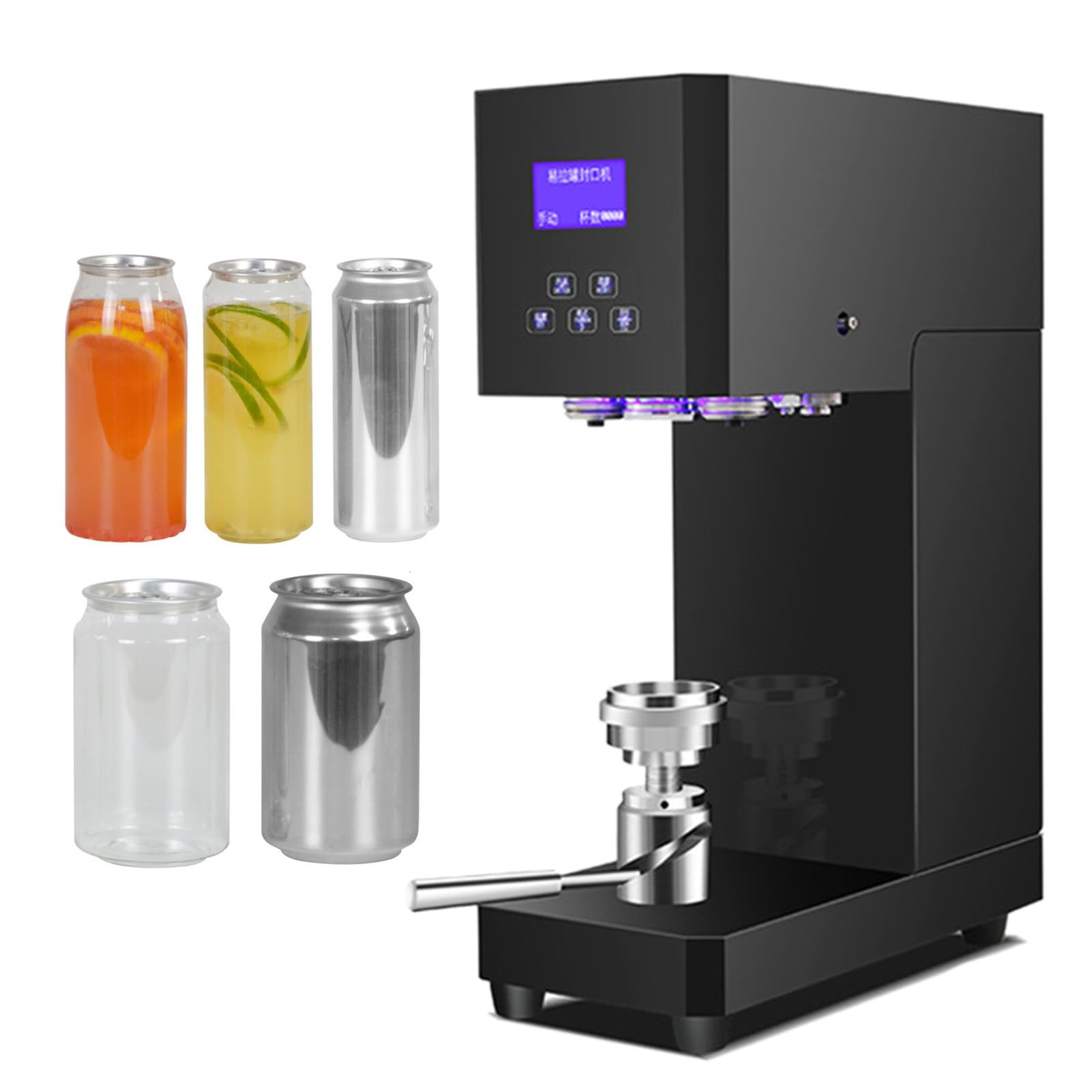 AYCDL Automatic Can Sealing Machine,Electric Cup Sealer Machine Beverage Seal Machine Time,for Cafes Bars Beverage Stores,Black