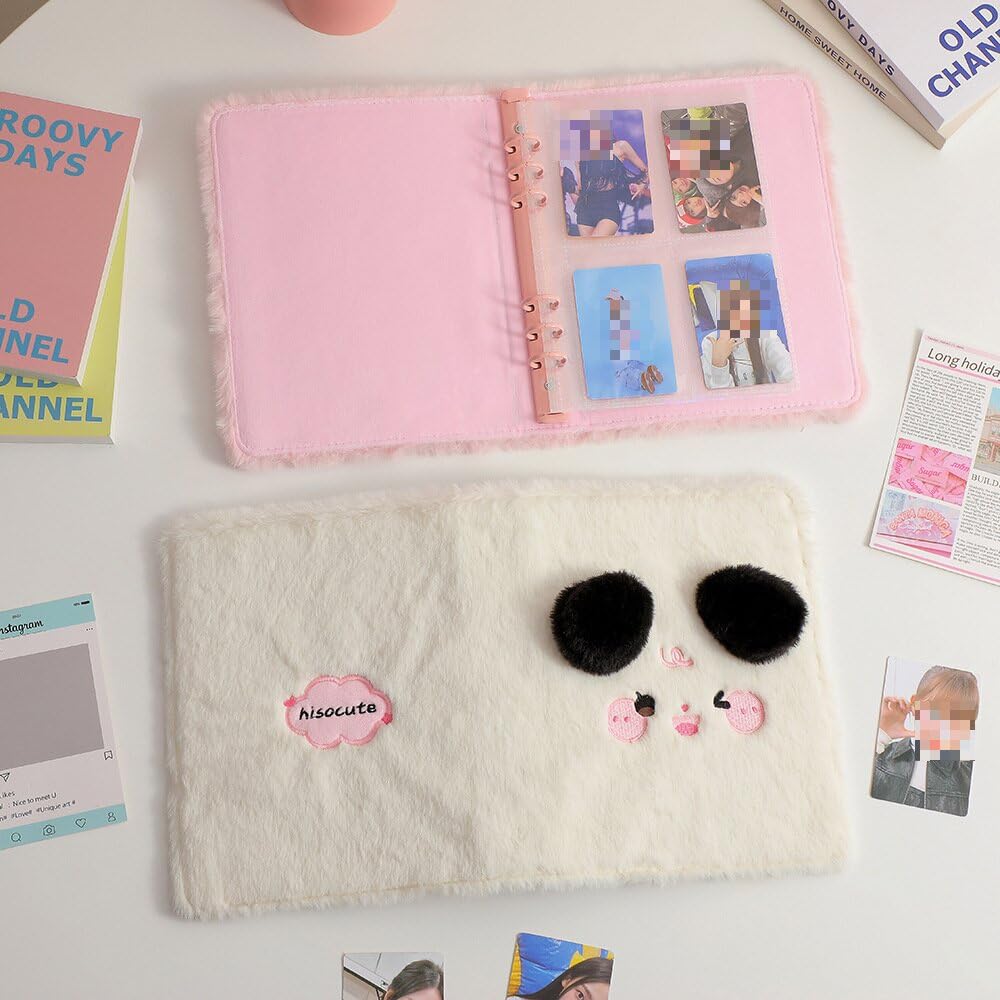 Pluszowy uchwyt na karty fotograficzne Kpop, 3 cali, segregator na książki, A5 kpop, 30 arkuszy, 240 kieszeni, mini album na karty