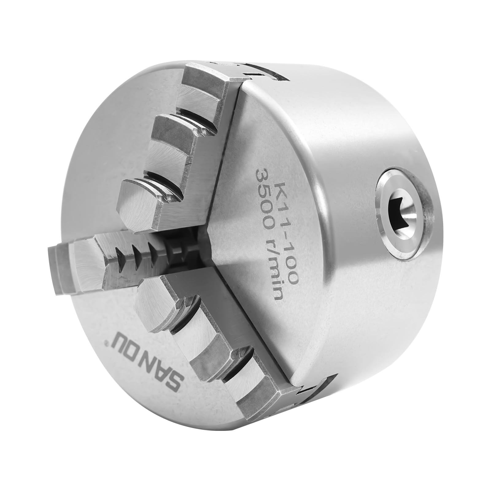 100 mm Torno Accesorios Torno para Madera Accesorios Portabrocas de tres mordazas para tornos y máquinas CNC, rango de sujeción 30-90 mm HT300 y 20CrMnTi