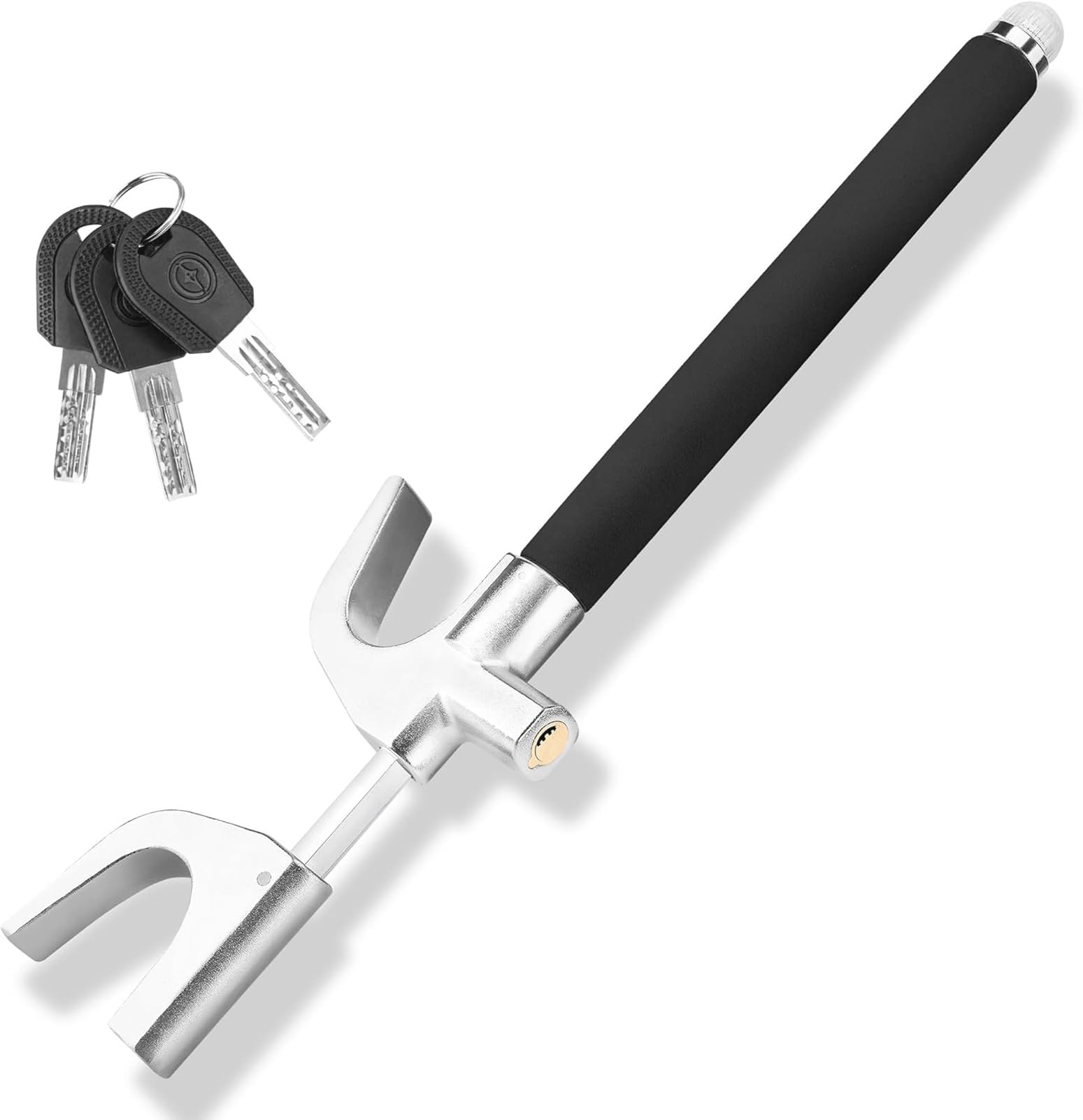 Qymlsh One Color Steering Wheel Lock High Security Lock Keys Universal Car Anti-Theft Device