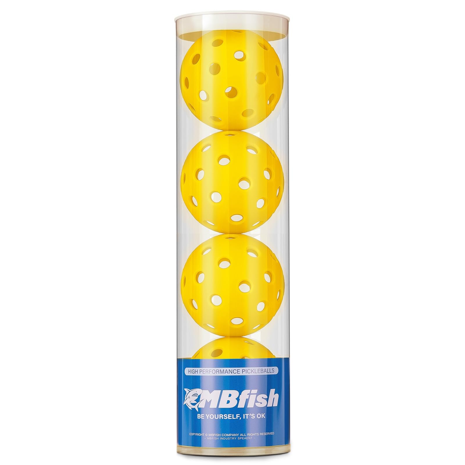 MBFISH Pickleball Pickle Ball 3 Pack Balls 40 Holes for Outdoor Meet Specifications High Bounce