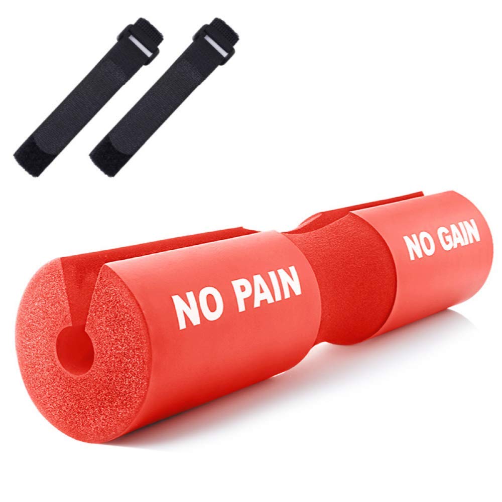 Barbell Squat Pad with Securing Straps,Neck and Shoulder Support for Squats, Hip Thrusts, Lunges and Weight Lifting.