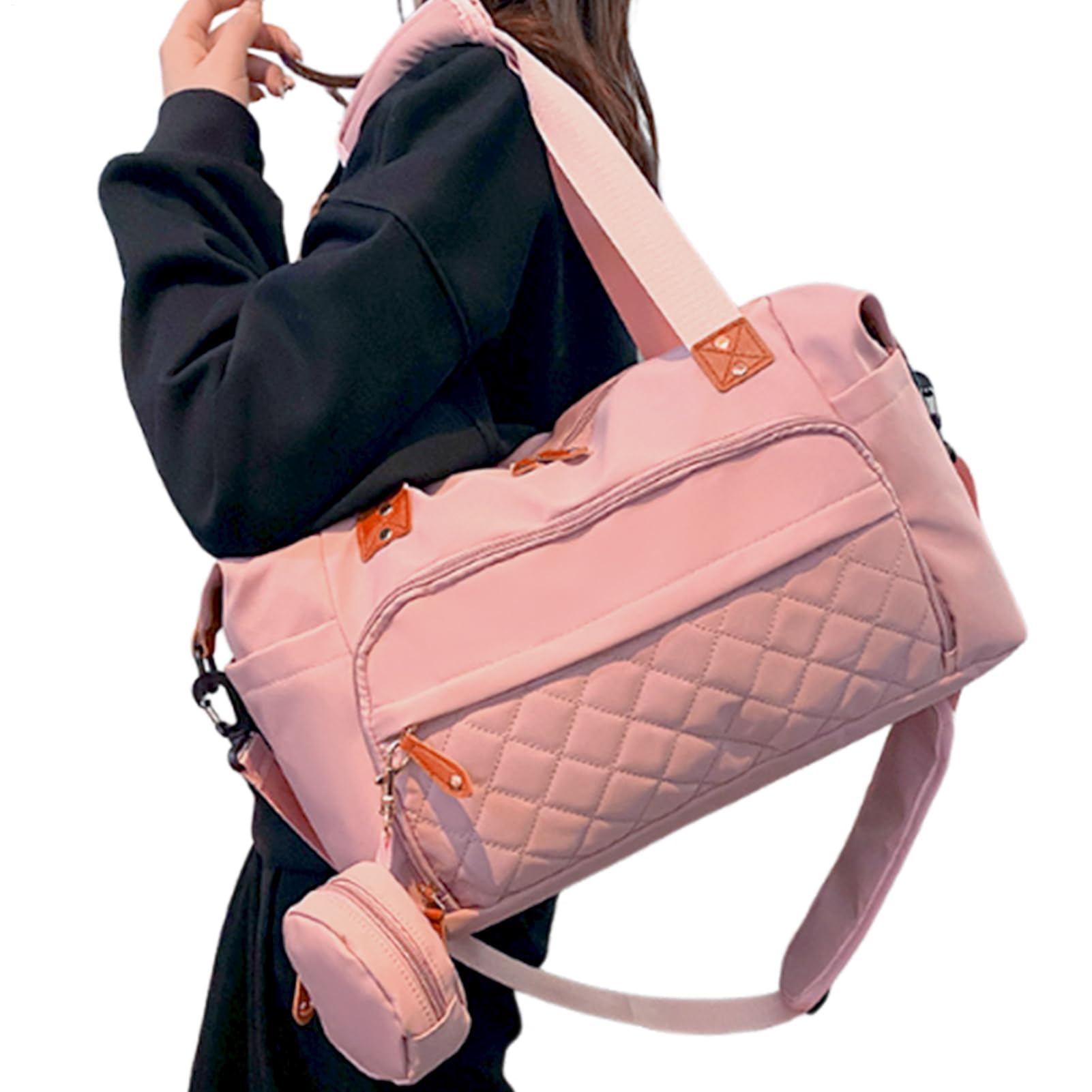 Spaziosa borsa organizer per pannolini, borsa fasciatoio per sezioni laterali isolate, accessorio in tessuto resistente all'acqua con fasciatoio, contenitore per le forniture, zaino per genitori
