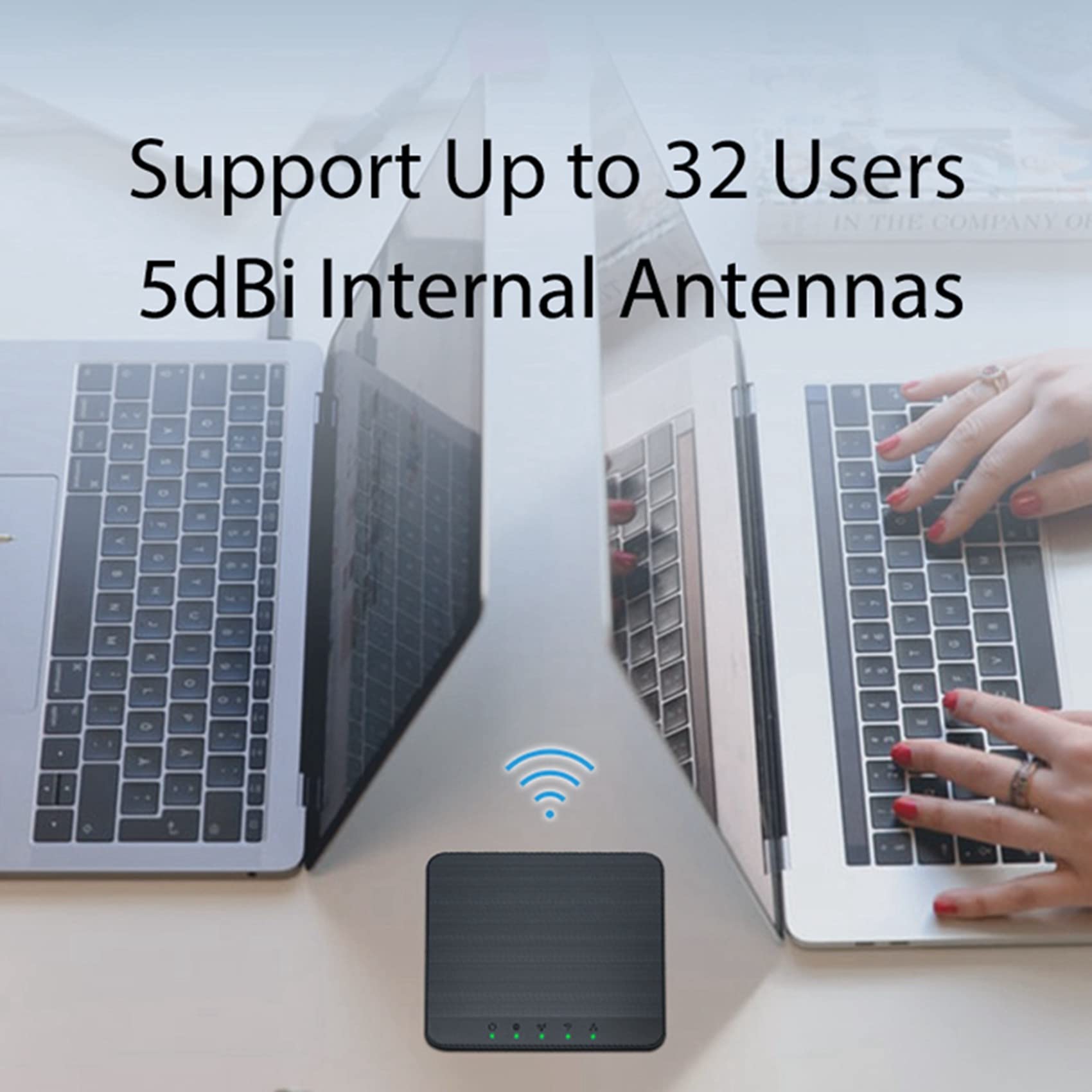 2 x router internetowy 4G-LTE z gniazdem na kartę SIM, odblokowany, mobilny modem hotspot, port WiFi TyppeC, 300 Mbit/S Wireless LAN