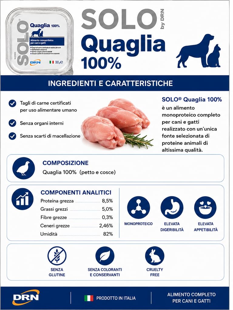 DRN SOLO QUAGLIA 300 gr - CONFEZIONE DA 18