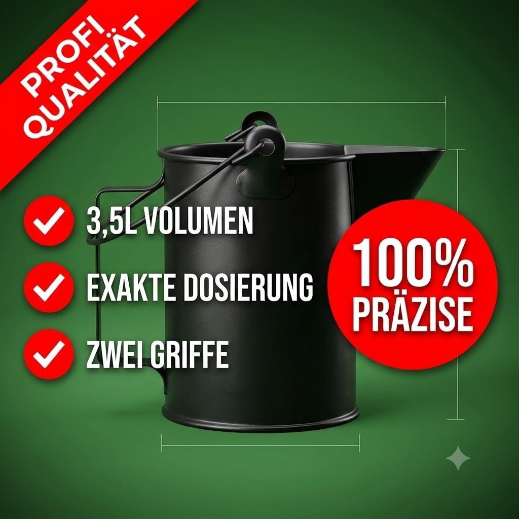Vergusskanne 3,5L Schwarz – Professionelle Bitumenkanne & Fugenkanne für sauberes Verfüllen – Präzise Teerkanne & Ausgießkanne mit Griff und Henkel