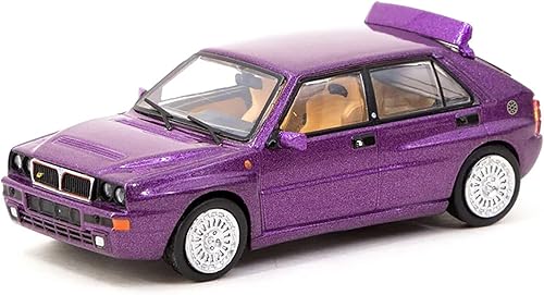 Miniatura 2 de Tarmac Works Lancia Delta HF Integrale Viola Púrpura Metálico Road64 Serie 164 Diecast Modelo T64R-TL049-VI