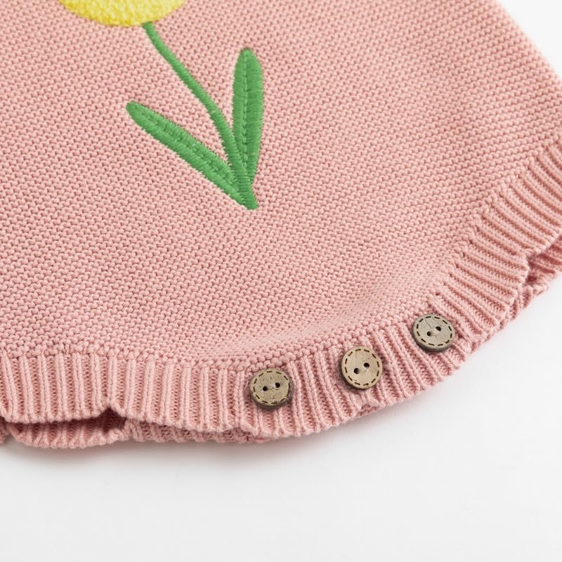 Simplee kids Baby Girls Sunflower Knit Rompers Knit Clothes for Newborn Baby Girls - Image 6