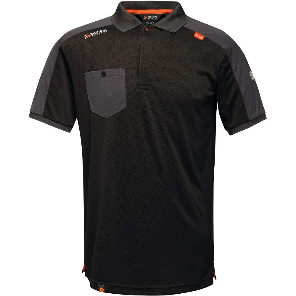 Regatta TRS167XL800 Offensive Wicking Polo, Size X-Large, Black