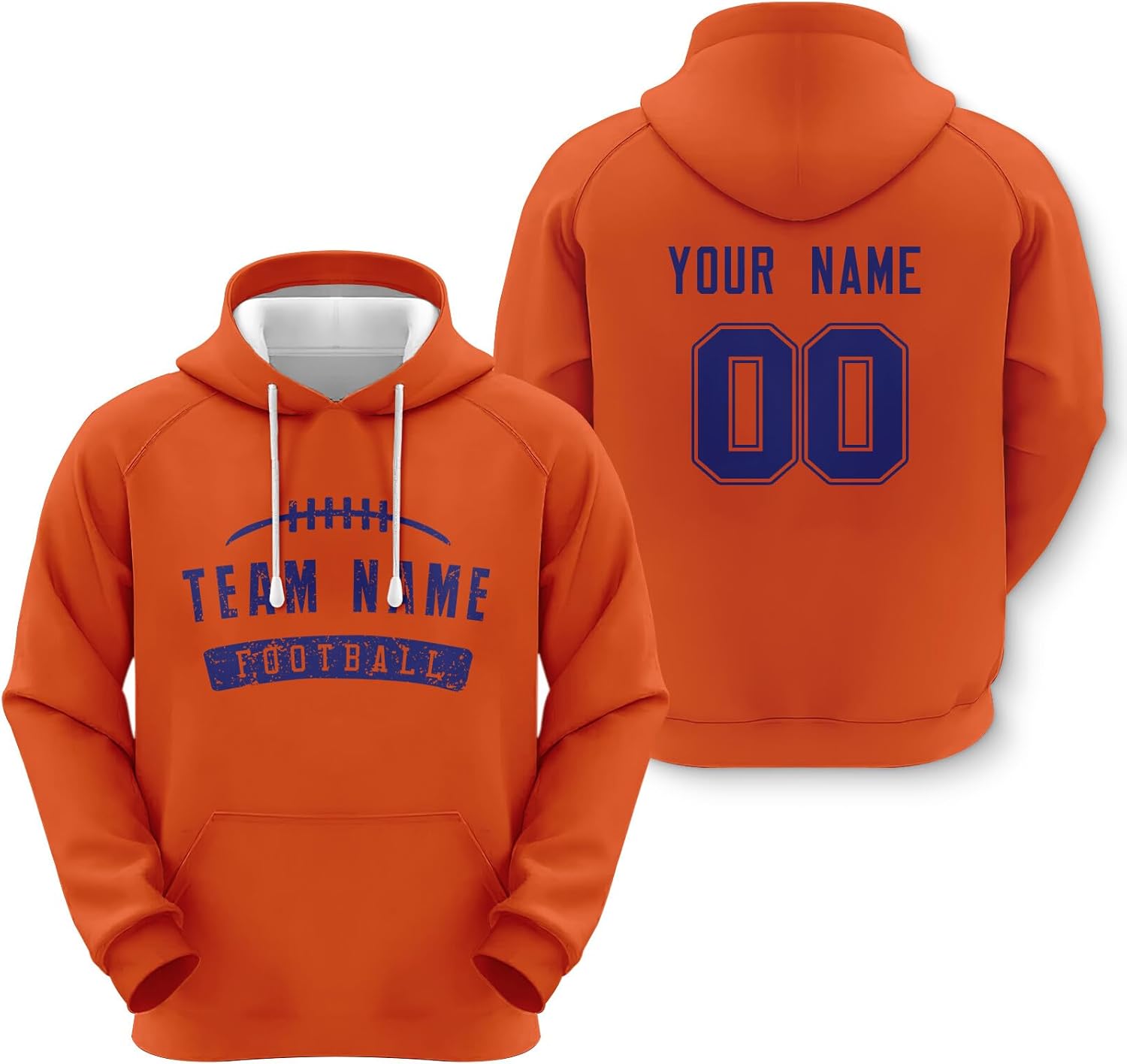 Custom Football University Hoodie College Sweatshirt Printed Apparel for Fans Men Women Youth