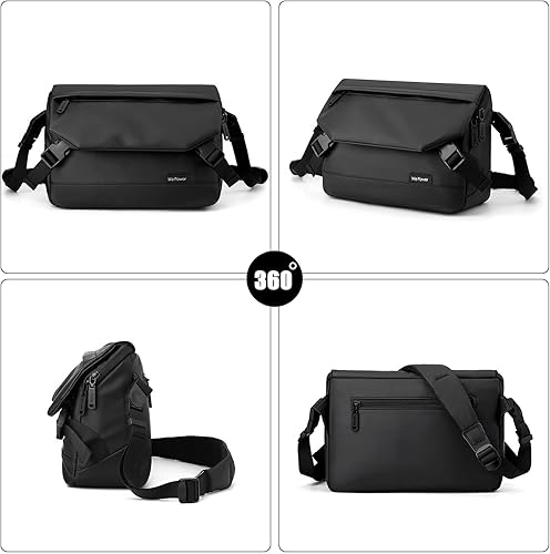 Miniatura 6 de FANDARE Elegante bolso de hombro para hombre, bolso cruzado tipo mensajero, maletín pequeño, bolso bandolera para hombres para el trabajo,