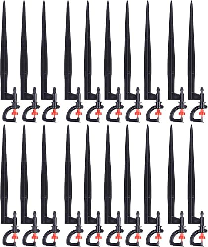 Miniatura 6 de 20 G Tipo 360 Grados Rotación Aspersor Riego Goteo Boquilla de riego Accesorios para manguera de riego Jardín Patio Césped Sistema de riego