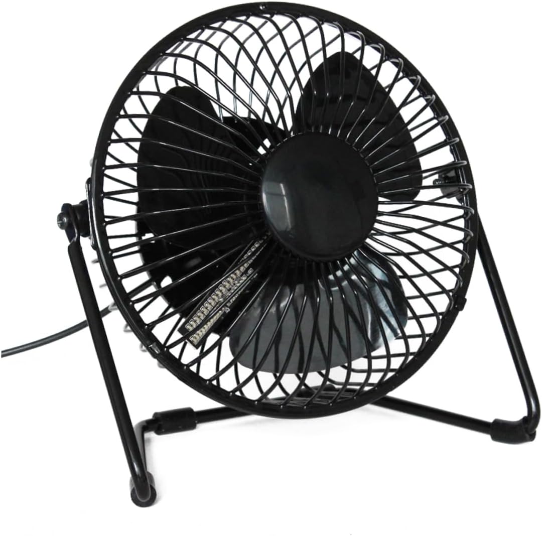 Hemoton -clock Fan for Desk Mini Fan Real-time Display for Home Office Dorm Portable Design