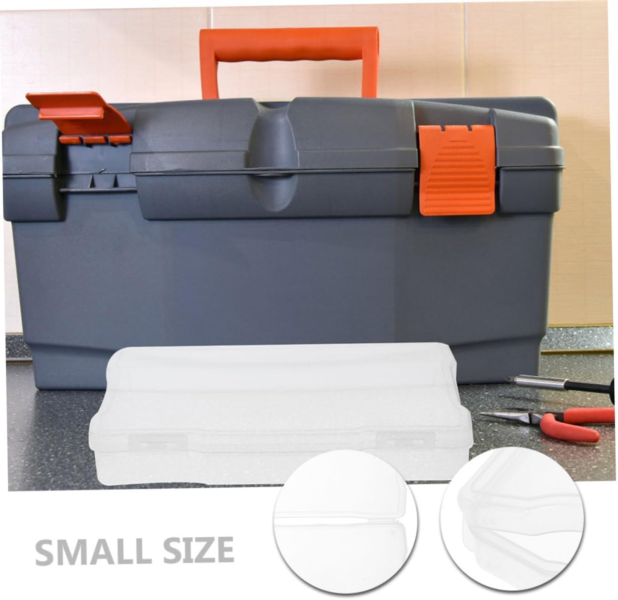 10pcs Photo Storage Boxes Portable Lids Plastic Craft Storage Organizers for Office