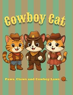 Cowboy Cat: Paws, Claws and Cowboy Laws Coloring book. 30 Ridiculous Felines for Stress Relief And Laughs (Chibi Cats in Historical Costumes)
