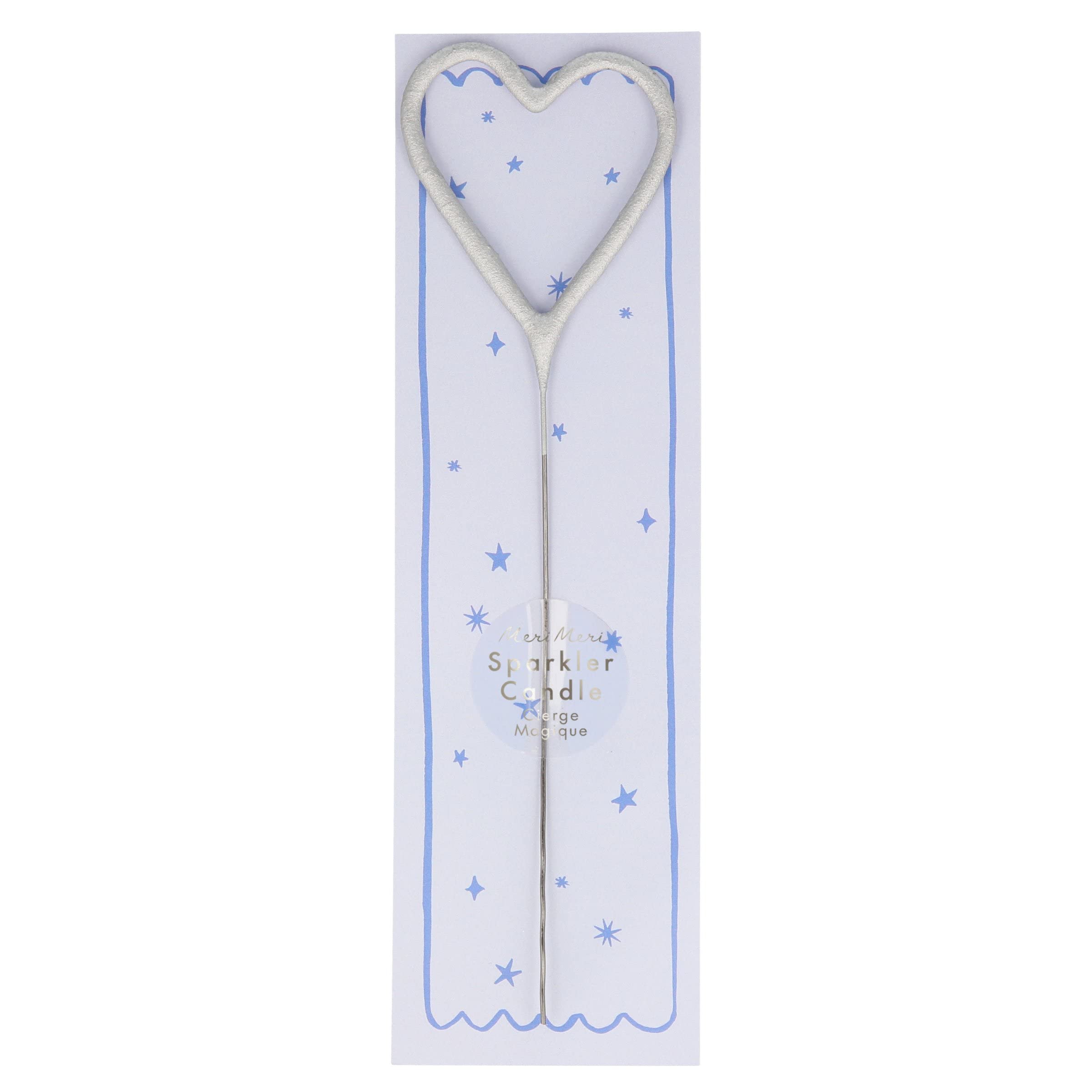 Meri Meri Wondercandle Heart Silver