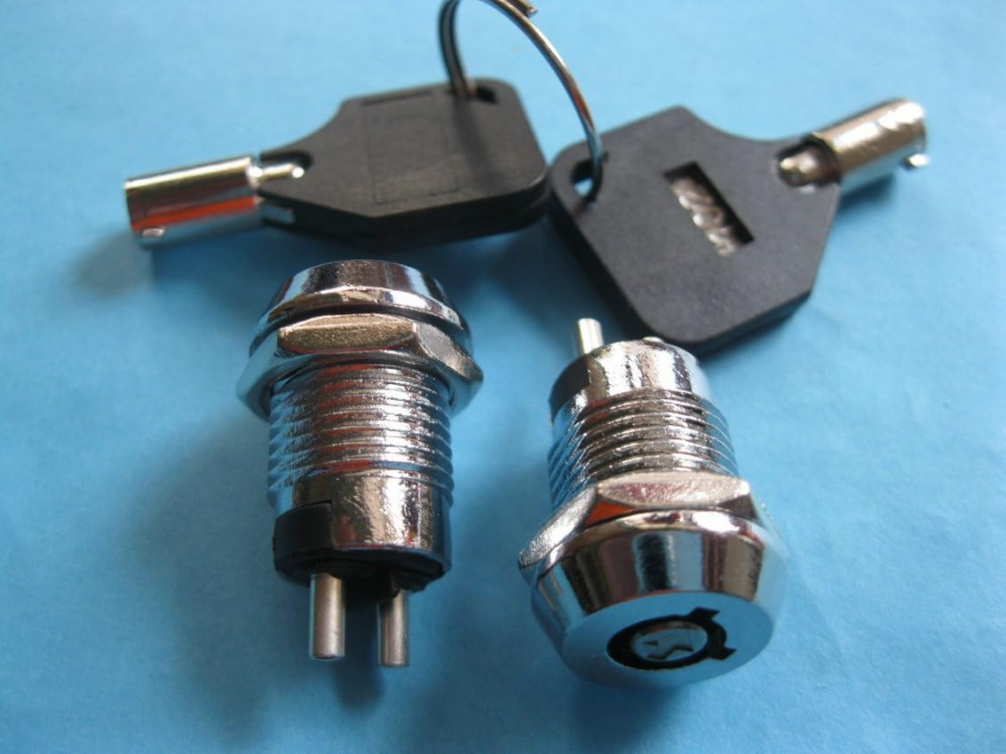 Key Switch ON/OFF Lock Switch 11.6x24.6mm S102-2 KS4 Key Out at ON and OFF Position 5 Pcs Per Lot