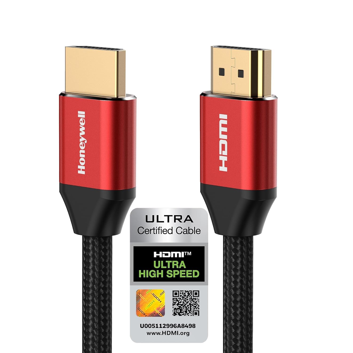 Honeywell HDMI Cable 2.1 with Ethernet, 8k@60Hz UHD Resolution,5 Meter(16.4 feet), 48 GBPS Transmission Speed, Dolby DTS, 3D, Ultra-Fast Speed, Male-to-Male, Compatible with all HDMI-Enabled Devices