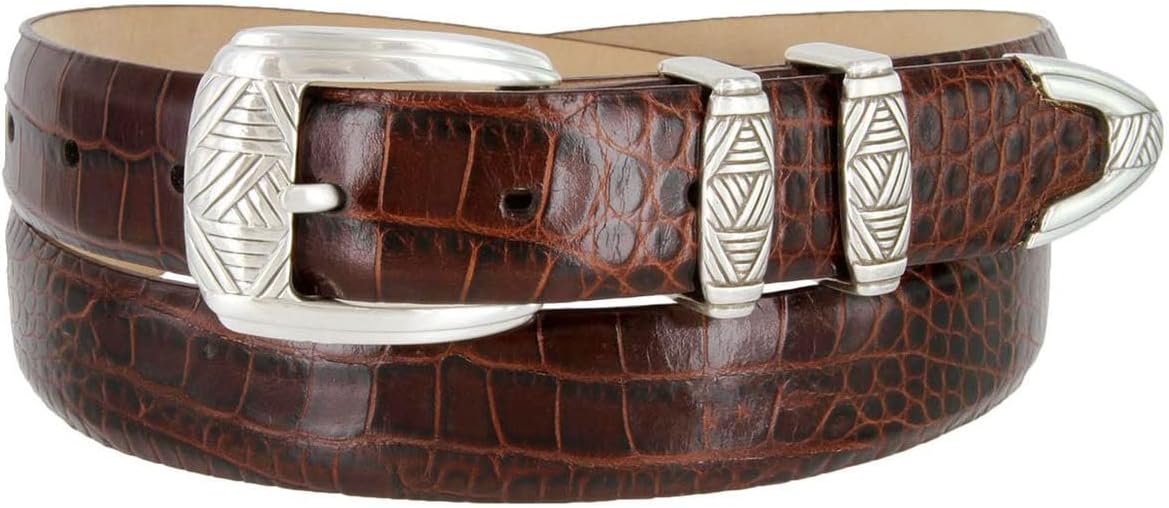 Genuine Full-Grain Cowhide Leather Designer Golf Dress Belt 1-1/8"(30mm) Wide, Multi-Style Options
