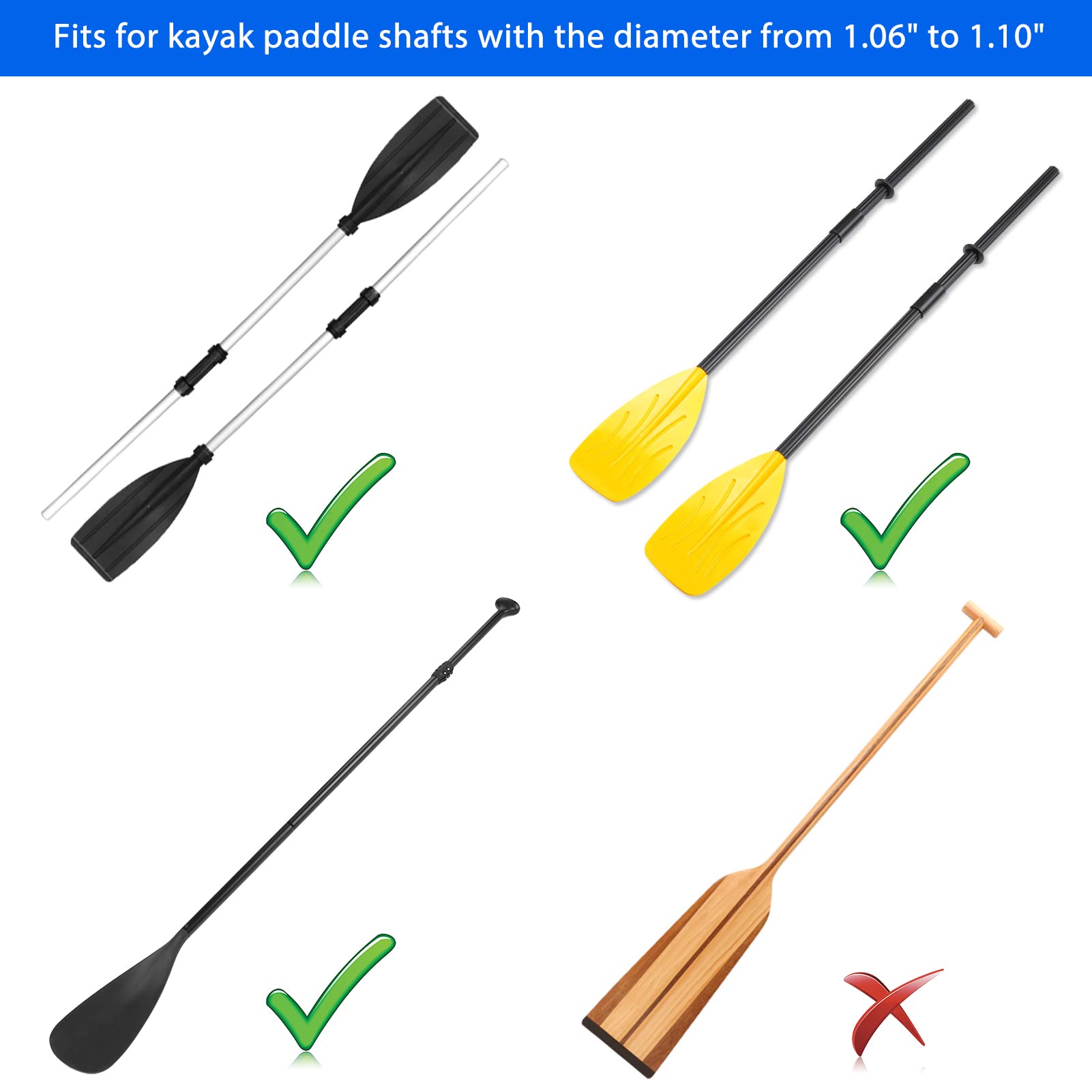 4x Kajak Tropfringe Aus PVC - Wasserdichte Paddel Dichtungsringe