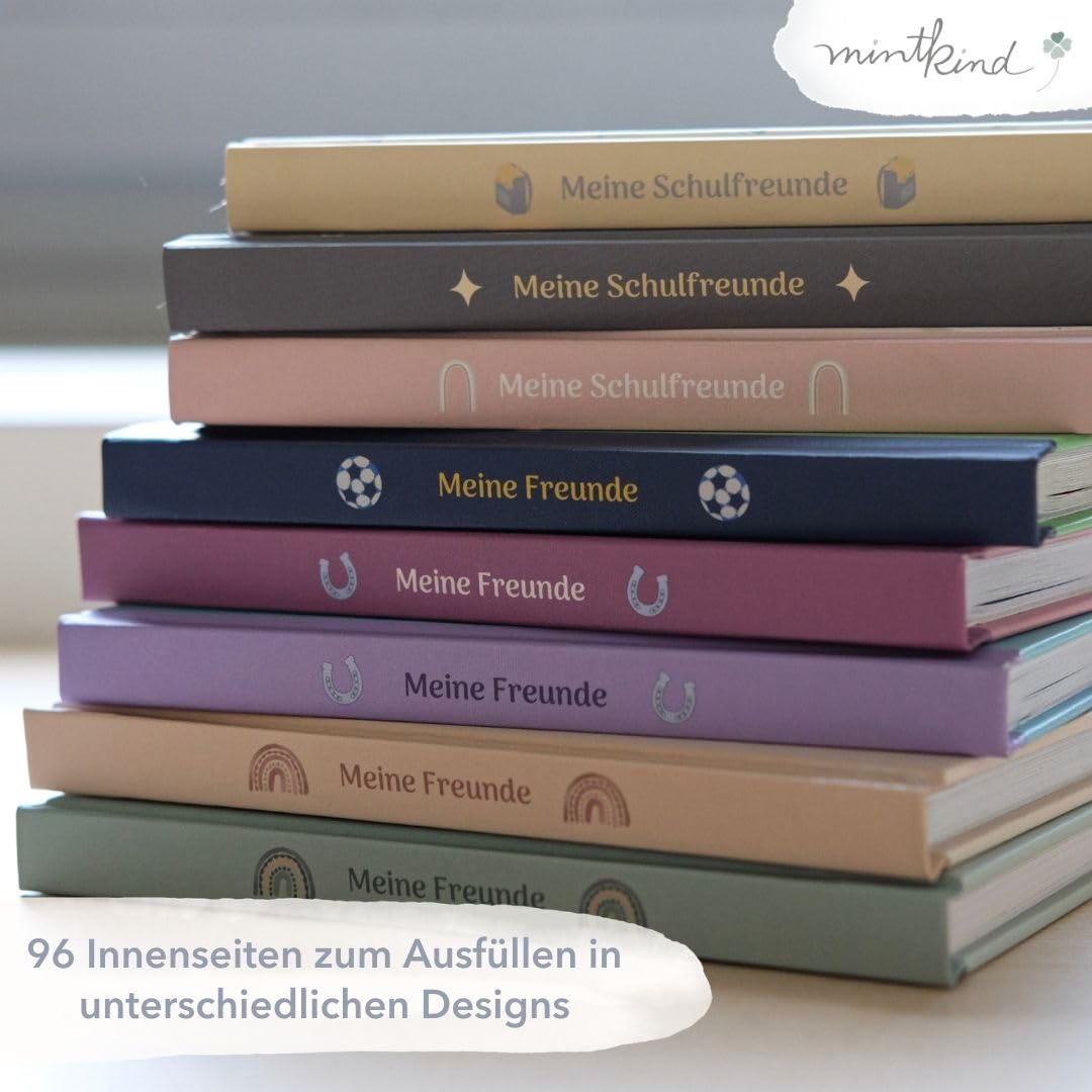 mintkind® Livre d'amitié pour l'école primaire - Mes amis d'école pour filles et garçons - Cadeau de rentrée des classes