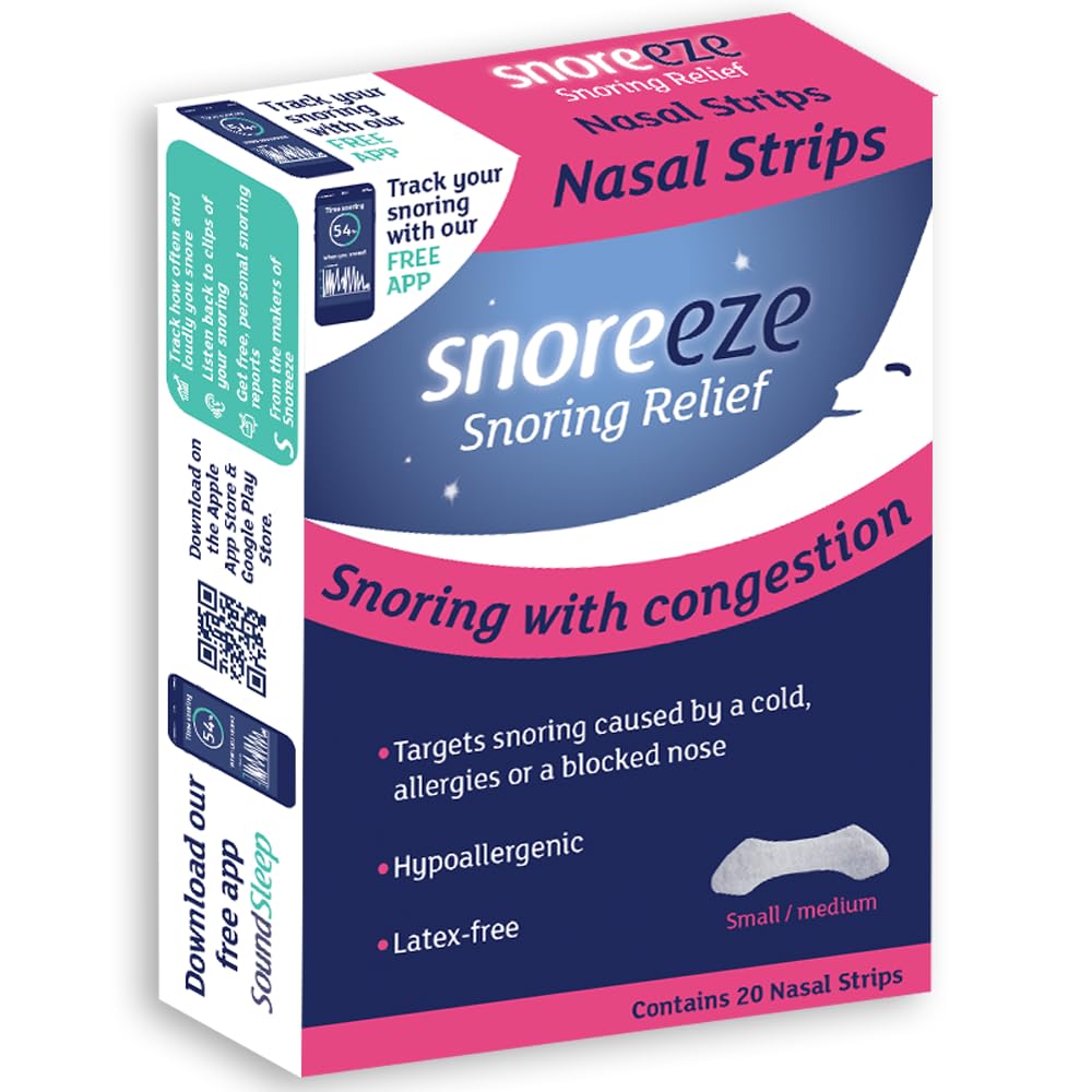 – Nasal Strips Small/Medium, Pack of 20 Works Instantly and Opens Nasal passages & Increase Airflow | Improve Sleep, Reduce snoring, Relieve Nasal Congestion