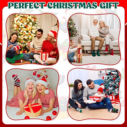 Image of Hercicy Bulk Christmas Fuzzy Socks for Women Men, Fluffy Winter Warm Crew Socks