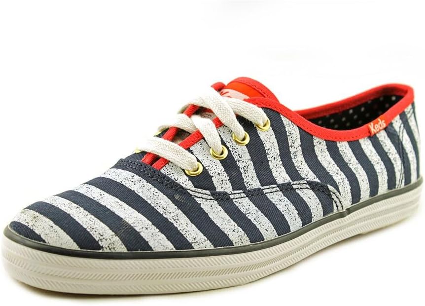 Keds Women's Champion Washed Sneaker Shoes Navy Stripes Size 8M