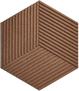 3D Cork Wall Panel Décor - Rhombus Shape with Grooves - Set of 6 pcs. - ...