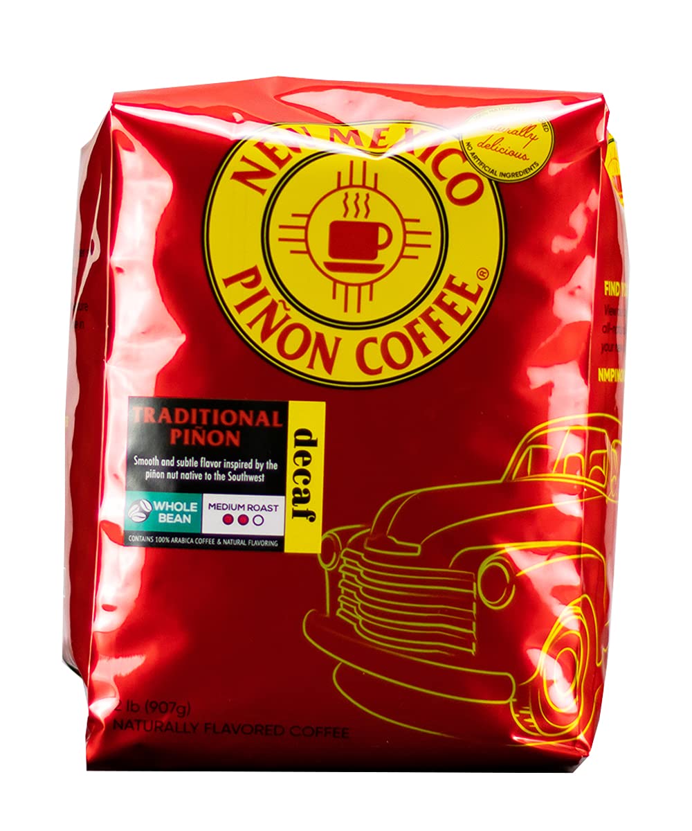 New Mexico Piñon CoffeeNaturally Flavored Coffee (Traditional Piñon Whole Bean Decaf, 2 pound)