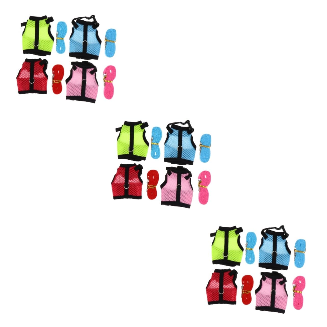 BESPORTBLE 12stücke Kühles Mesh-Geschirr Für Kleine Haustiere Inklusive Leine Für Outdoor- Mit Kaninchen Hamstern Und Meerschweinchen Zufällige Auswahl