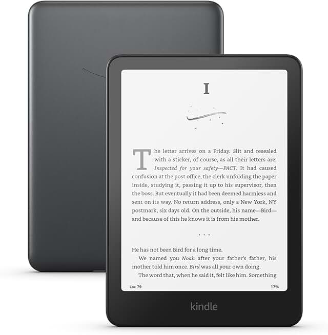 Amazon Kindle Paperwhite Signature Edition 32GB (newest model) – 20% faster with auto-adjusting front light, wireless charging, and weeks of battery life – Metallic Black Recycled Content Certification for Electrical and Electronic Equipment