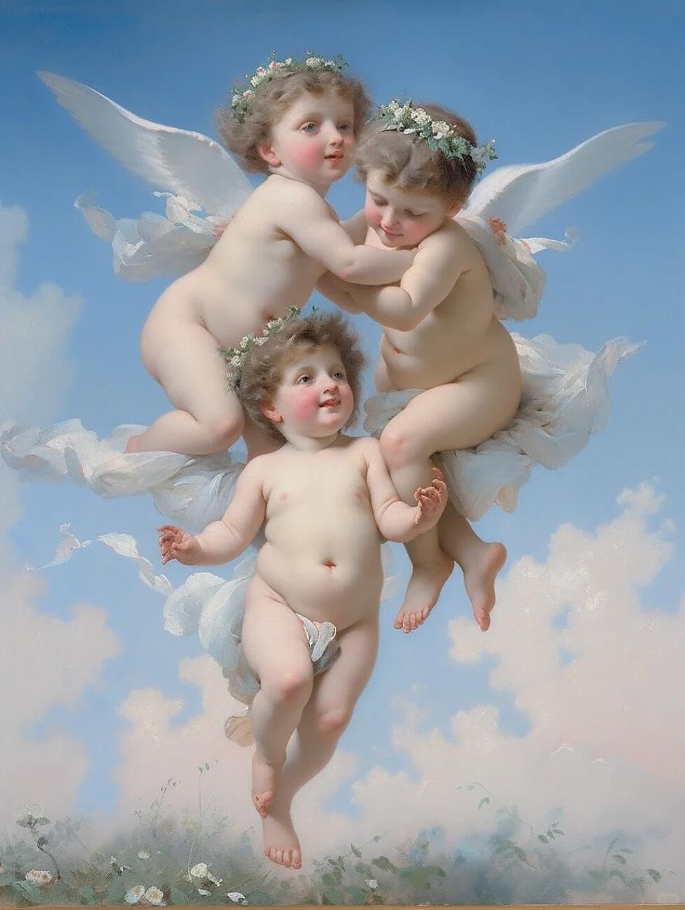 Henypt Cross Stitch Kits Fantasy Angel DIY Needlepoint Set for Beginners The Elderly with Accessories Home & Leisure/Gifts 14CT 30x40cm