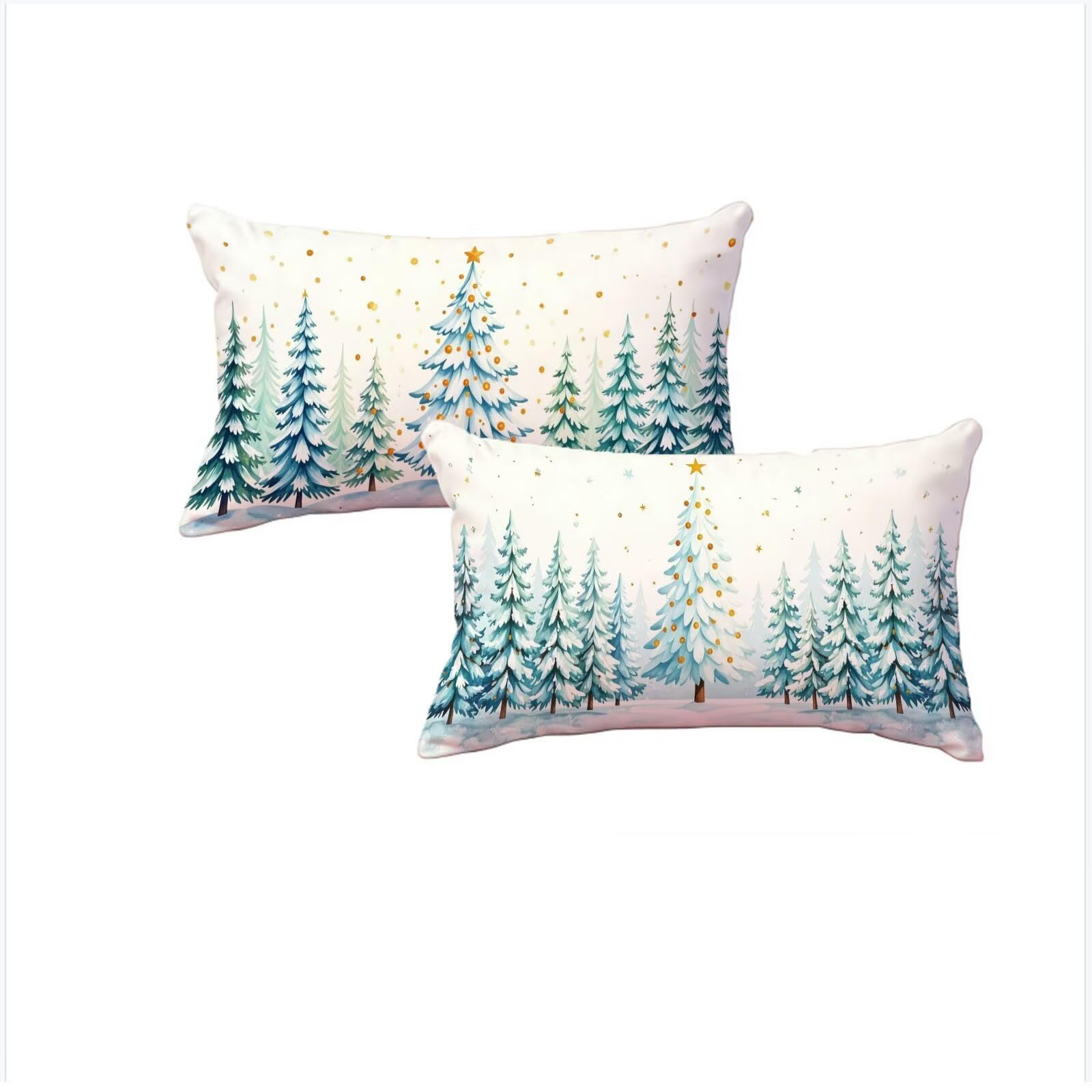 Housse coussin 40x80cm lavable et anti-tache pour canapé et lit de Noël
