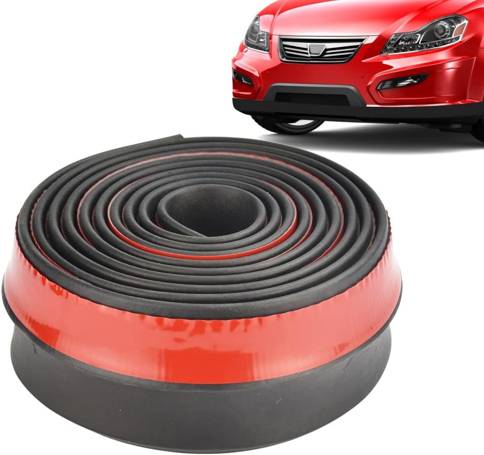 CODIRATO 2.5M Car Front Bumper Protector Universal Car Front Bumper Spoiler Rubber Sticker Lip
