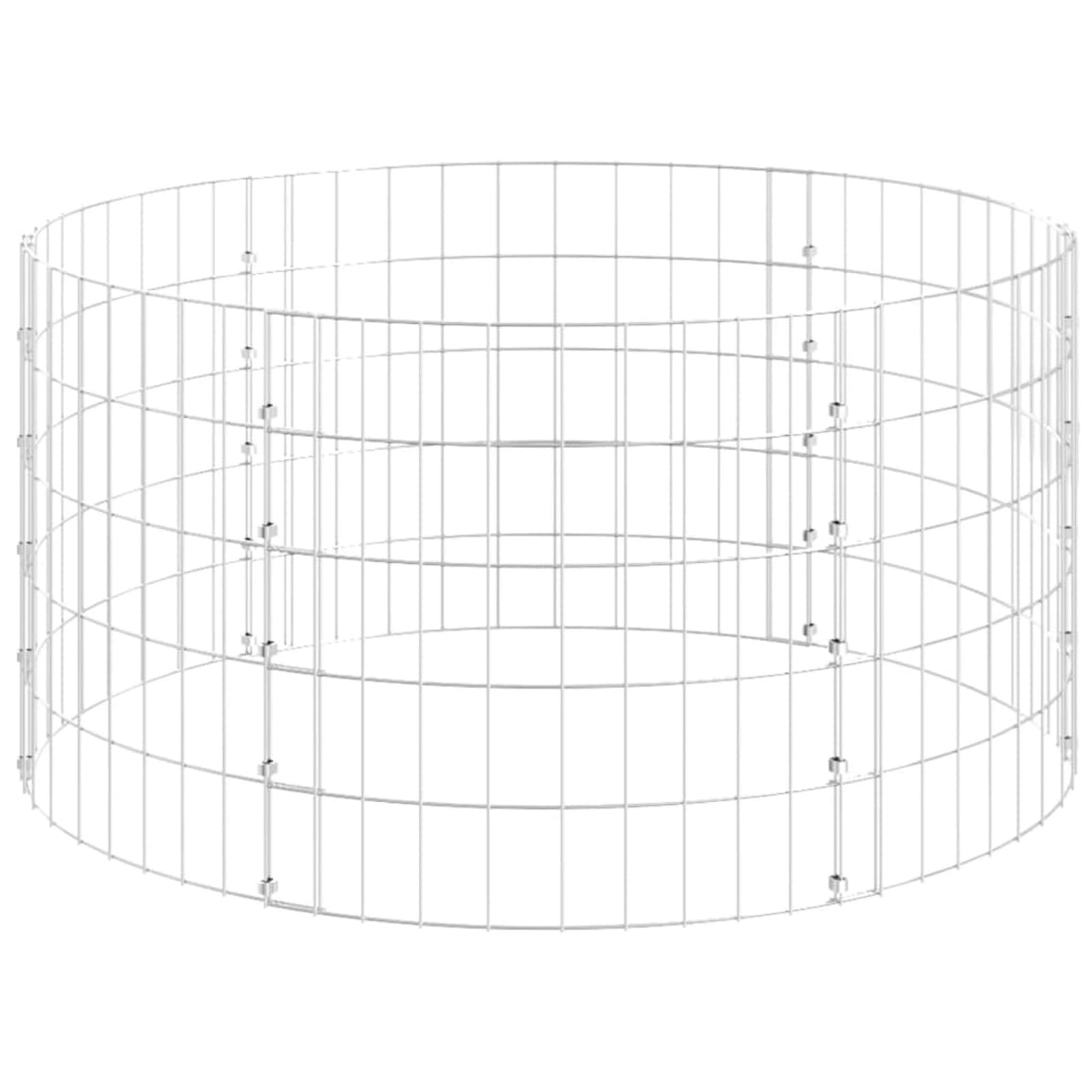 Gabionen-Hochbeet, Kräuterspirale, Hochbeet Im Garten, Pflanzkübel, Pflanzsteine, Rund Verzinkter Stahl Ø100x50 cm