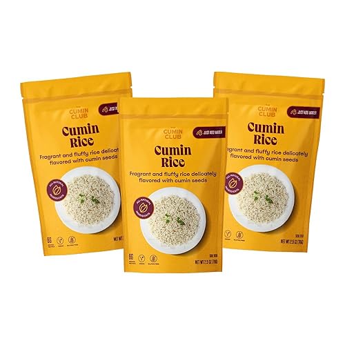 The Cumin Club Arroz basmati, listo para comer, arroz, arroz instantáneo, delicioso, apto para microondas, fácil de preparar, fácil de cenar (1