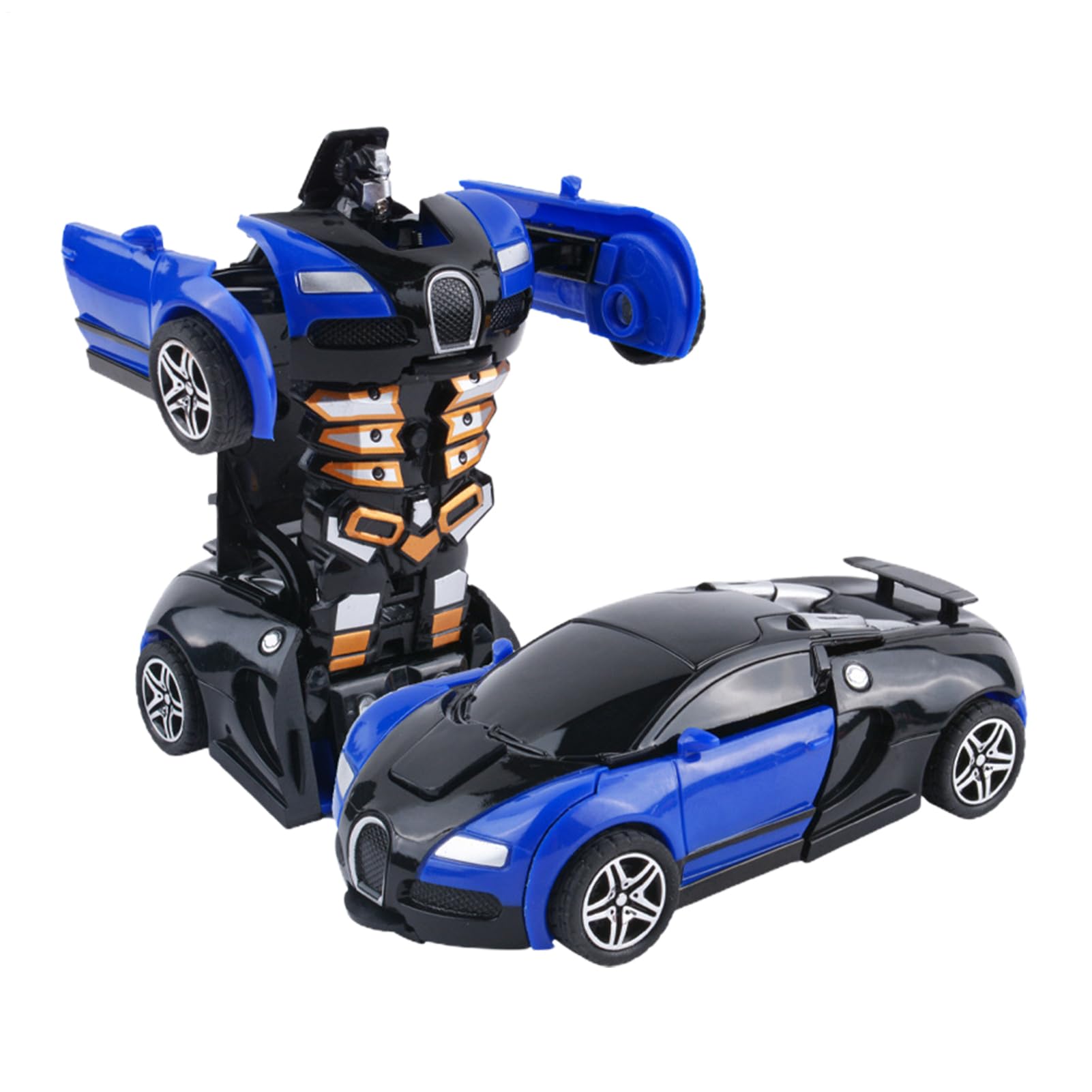 Robot Toy - Transform Car Figure, Action Vehicletoy | 2-in-1 Pull Back Car, Deformation Auto Bot With ManualSwitch Design For Toddler Kids Boys Girls For Imaginative Indoor Vehicle Play Fun