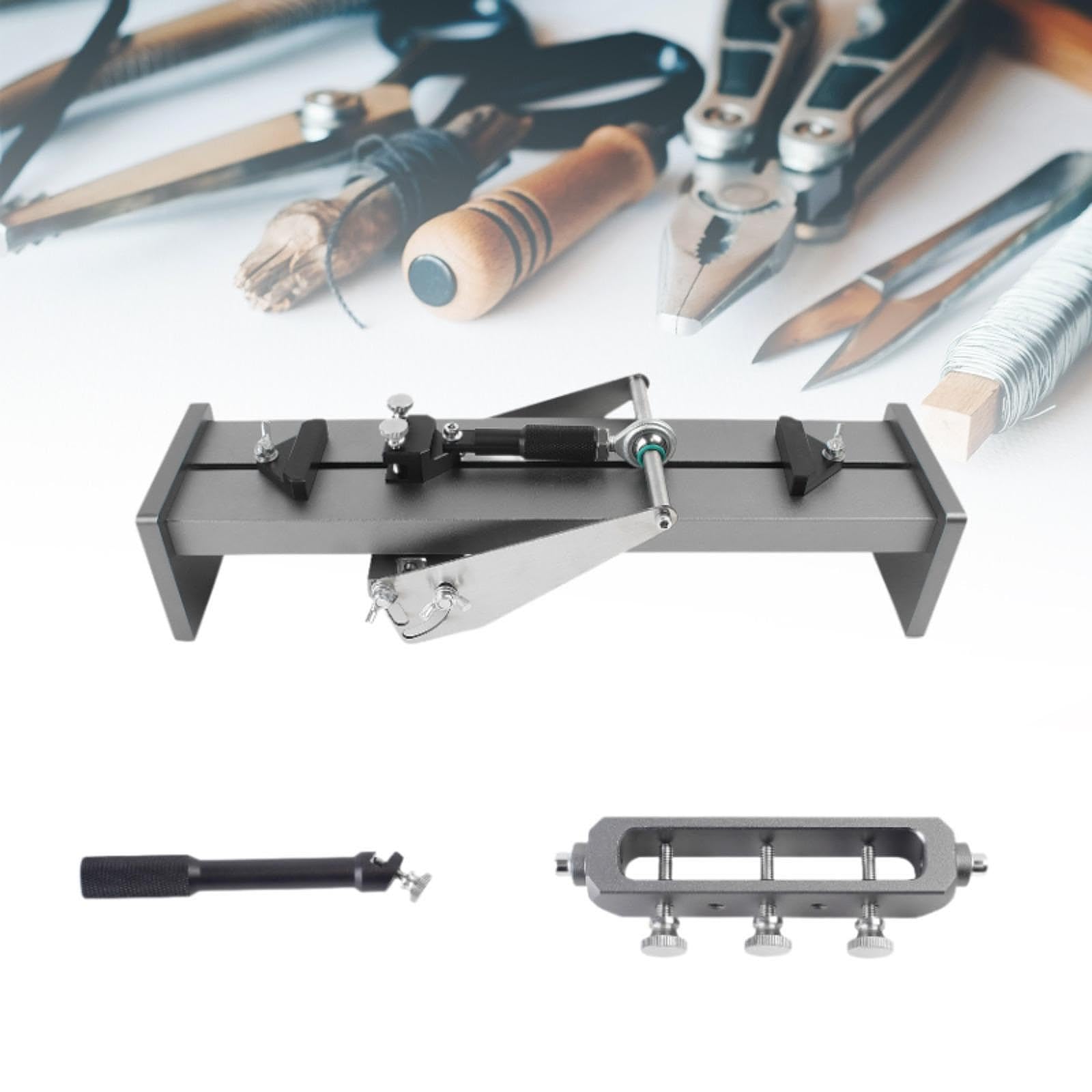 Qianly Telaio per Affilare I Coltelli Supporto per Smerigliatrice Fissa Supporto per Pietra per Affilare Dispositivo per La Macinazione Del Legno per Pialla, Medio