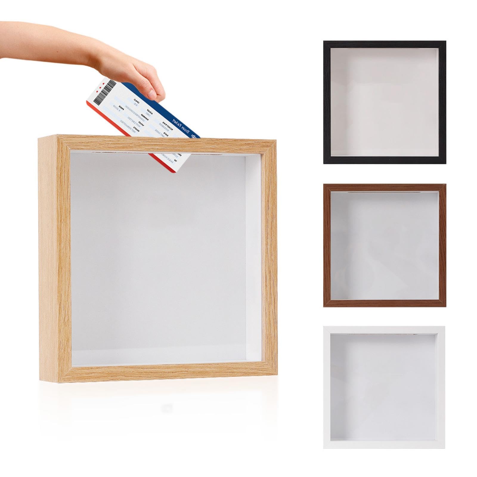 Amazon.co.jp: 思い出フレームボックス、収納フォトフレーム コイン