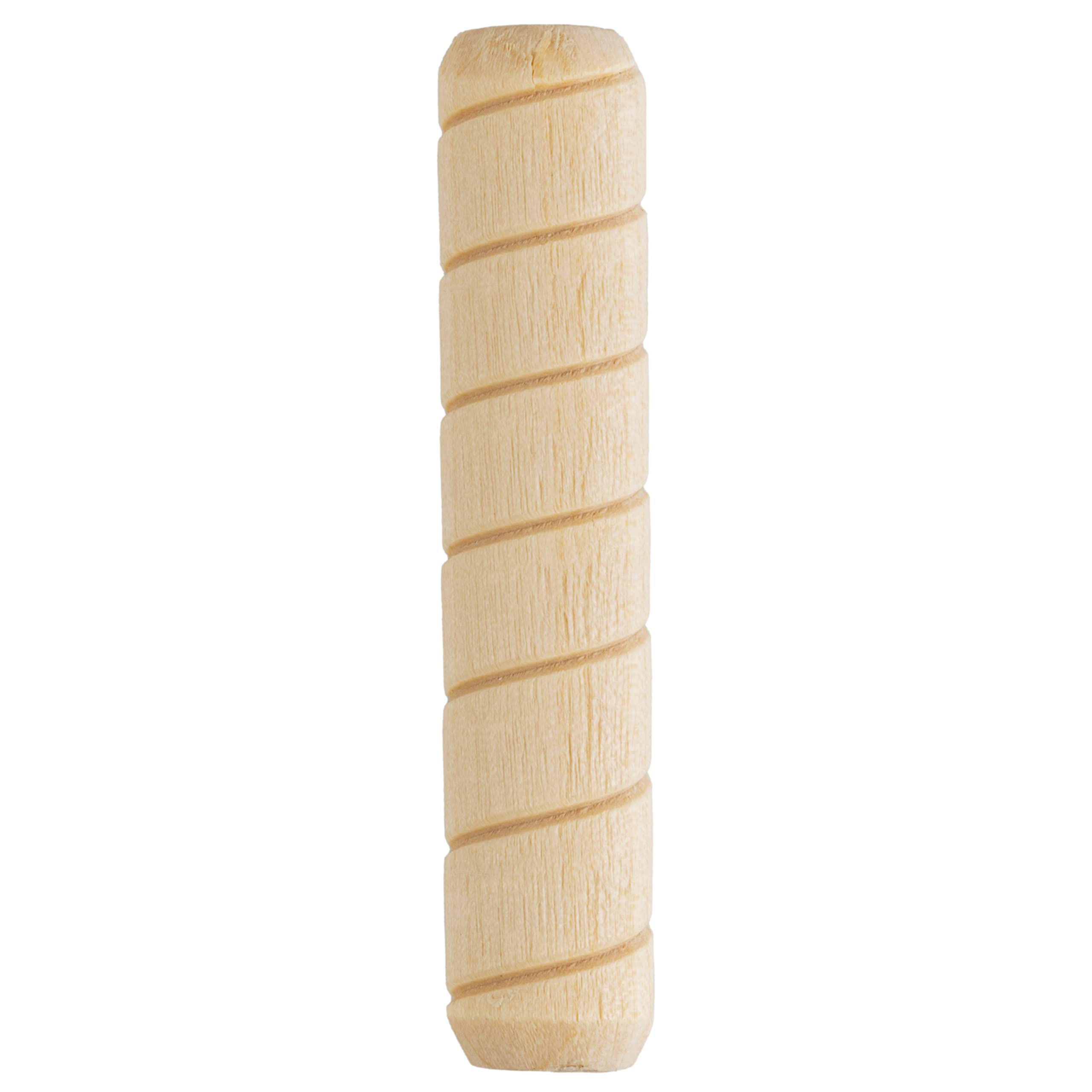 Spiral Grooved Hardwood Dowel Pins | 1/2" X 2-1/2" | Pack of 50 Approx. | Wooden Furniture Dowel Pins for Strong Connection | Furniture Making,