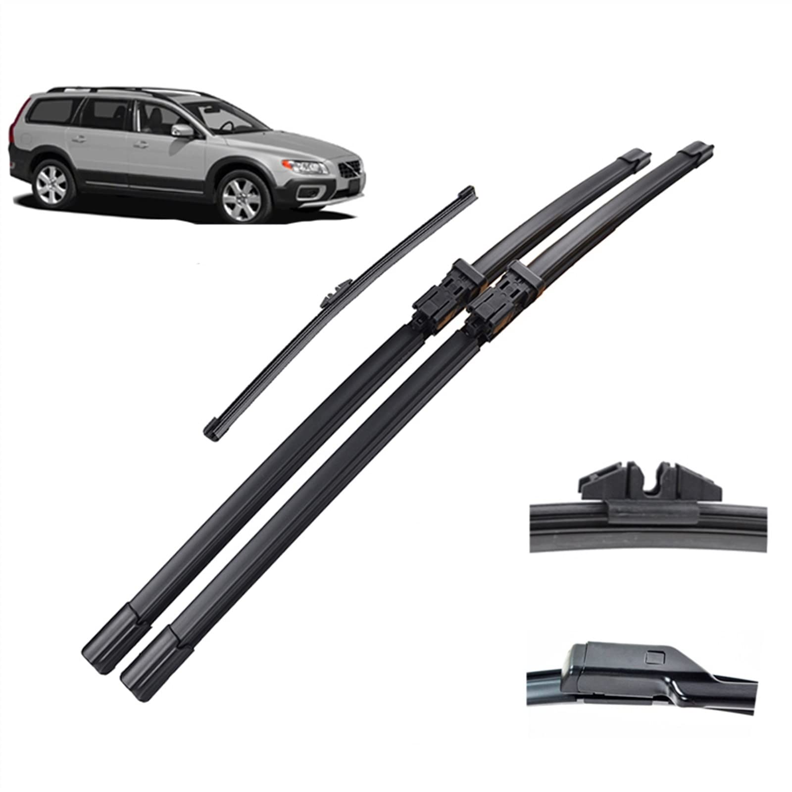 Essuie-glace Volvo XC70 (2008-2016) - Pack complet avant et arrière 26"+20"+14"