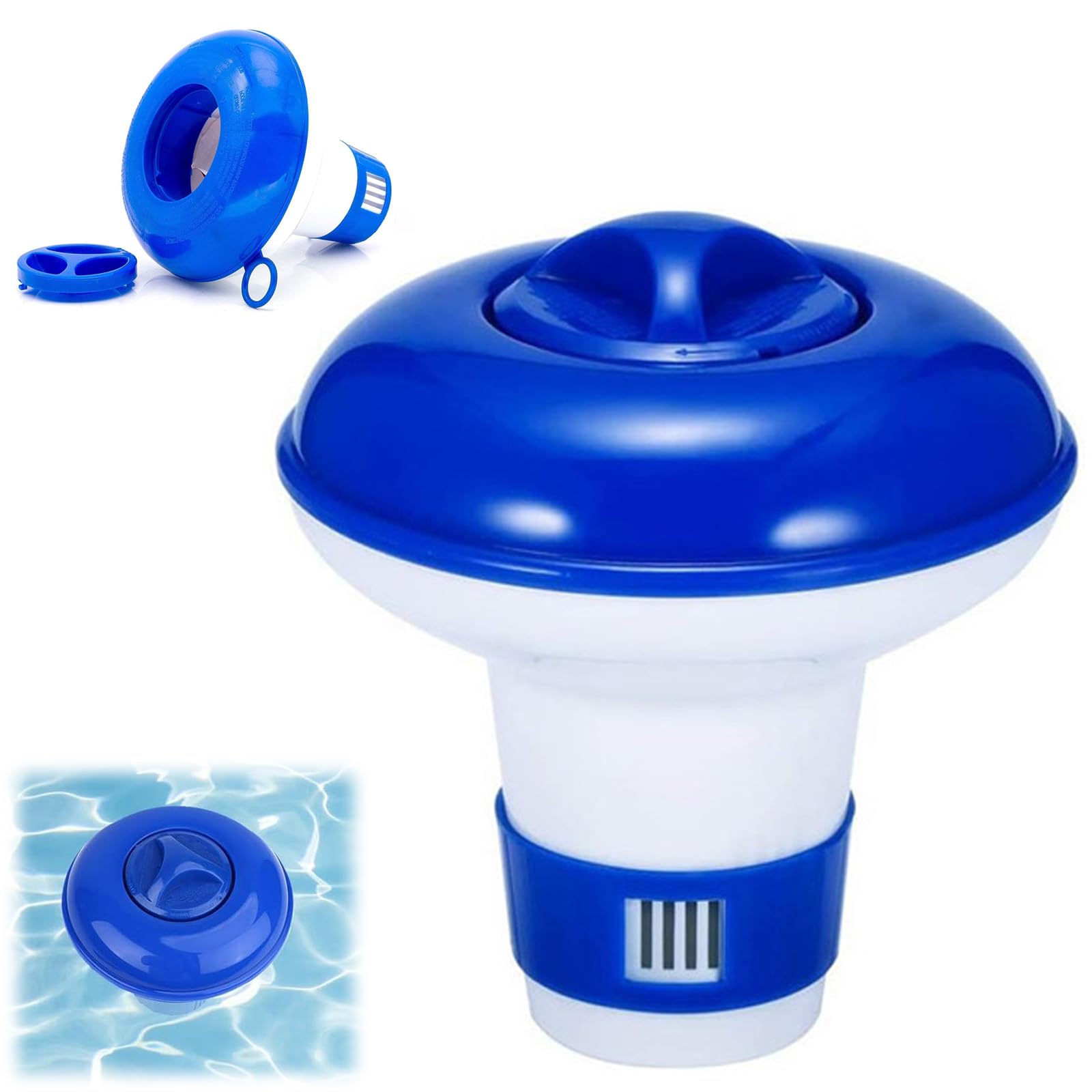 5 Inch Removable Floating Tablets Dispenser for Hot Tub & Pool Chemicals, Adjustable Chlorine Tablets Granules Floater, Chlorine Floater Easy to use, Keep The Swimming Pool Clean and Durable